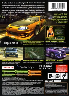 SRS Street Racing Syndicate (USA) box cover back